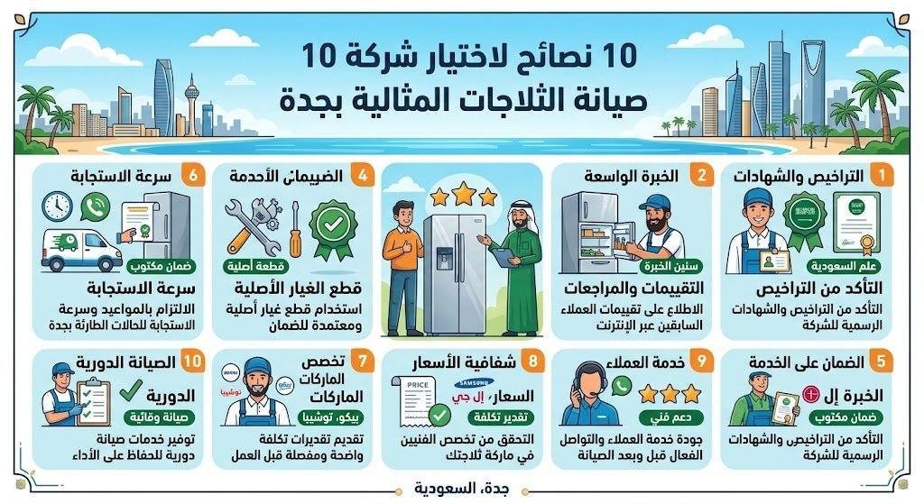 10 نصائح لاختيار شركة صيانة الثلاجات المثالية بجدة